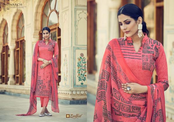 Zulfat Monarch Designer Embroidery Festive Dress Materials